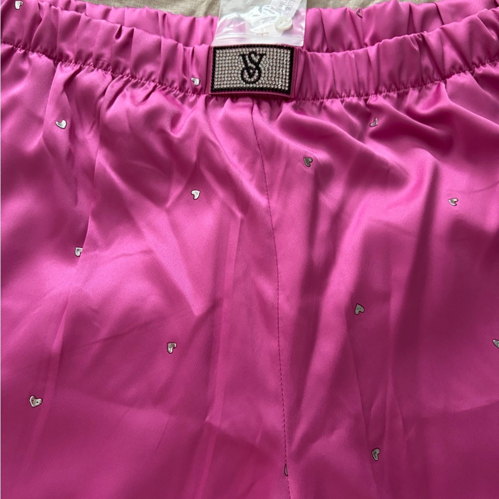 Victoria's Secret Fuchsia Satin Pajama Pant Set - Picture 4 of 5